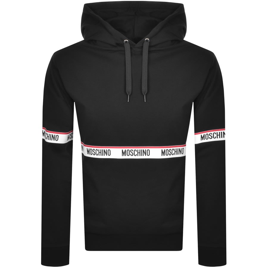 Alternative Image for ProductMoschino Logo Tape Hoodie Black1
